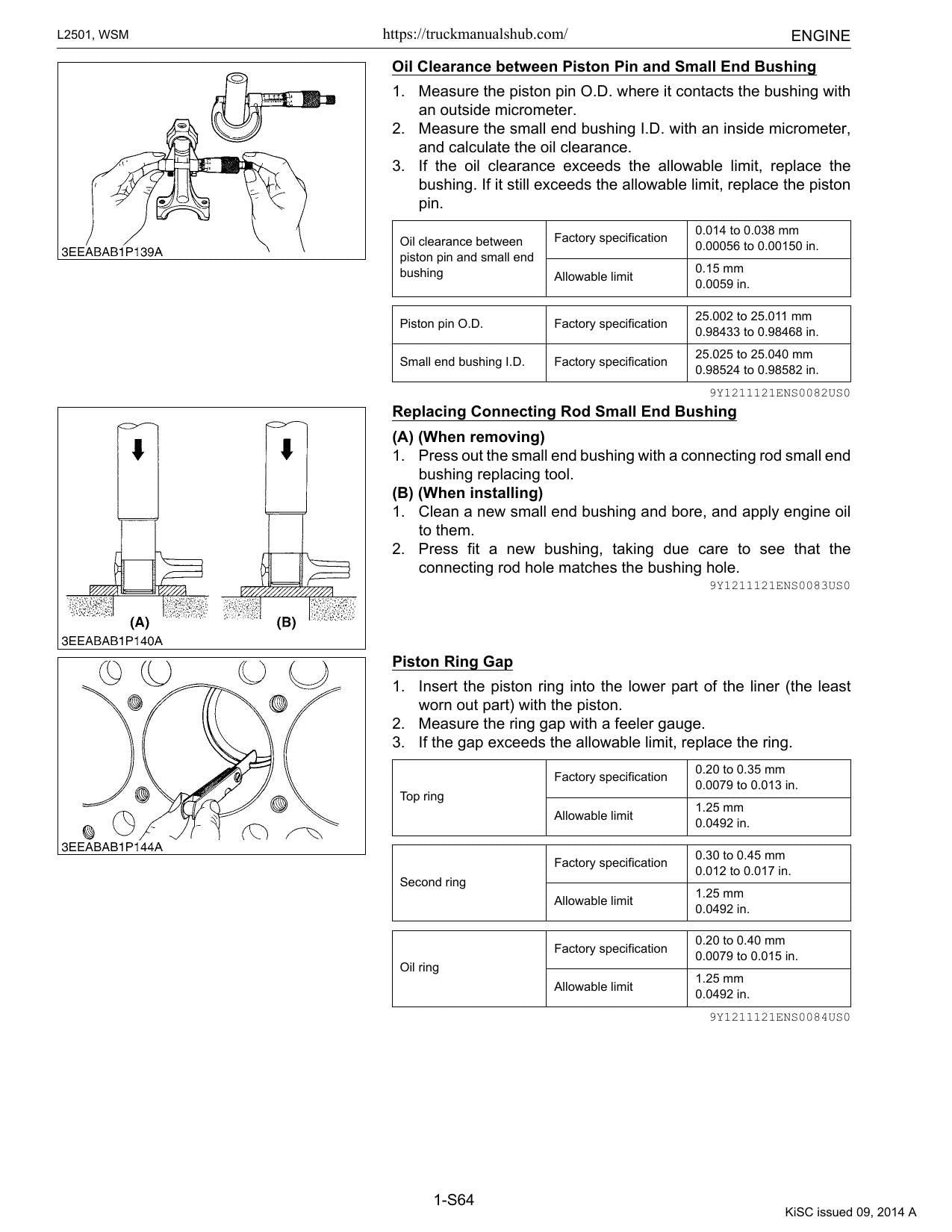 Kubota L2501 Tractor Service Manual | 2014-2018 - sample page 6