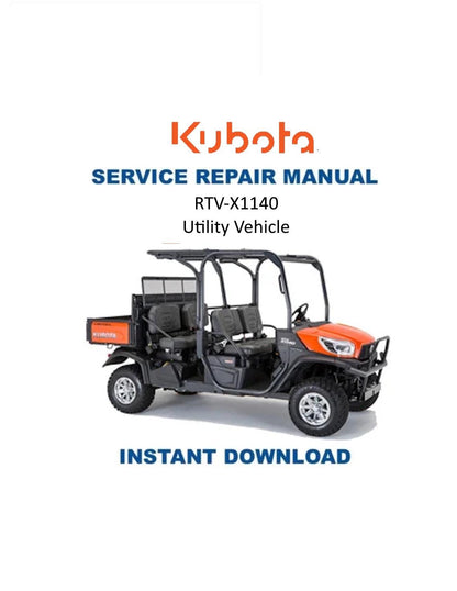 Kubota RTV-X1140 UTV Service Manual | 2015-2019 - Service Manual PDF Instant Download