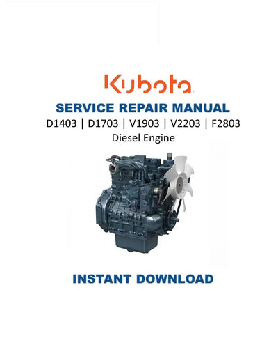 Kubota 03 Series Diesel Engine Motorcycle Service Manual | 1991-1995 - Service Manual PDF Instant Download