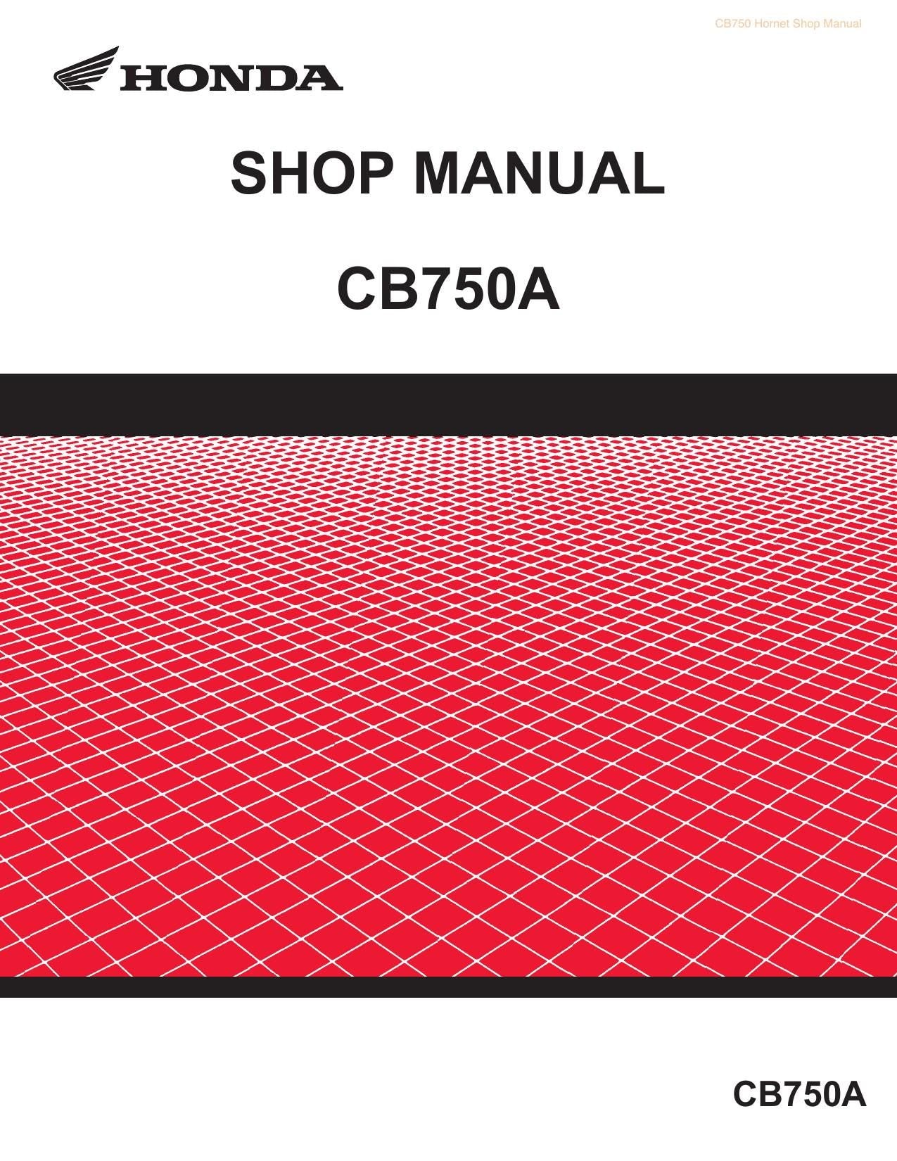 Honda CB750 Hornet Motorcycle Service Manual | 2023-2026 - sample page 2