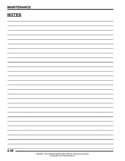 Polaris RZR XP 900 UTV Service Manual | 2013-2017 - sample page 8