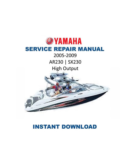 Yamaha AR230 SX230 High Output Motorcycle Service Manual | 2005-2009 - Service Manual PDF Instant Download