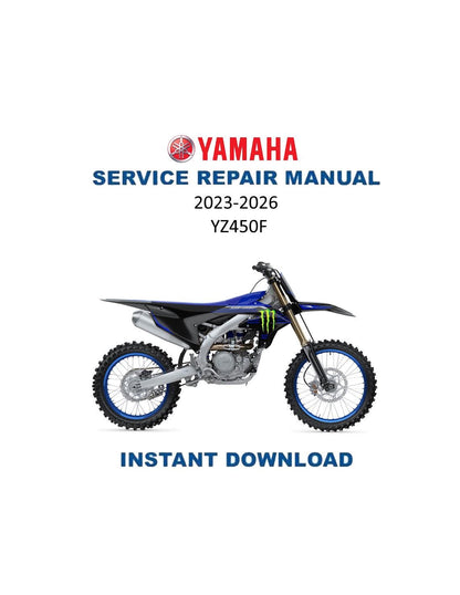 Yamaha YZ450F YZ450FP Motorcycle Service Manual | 2023-2026 - Service Manual PDF Instant Download