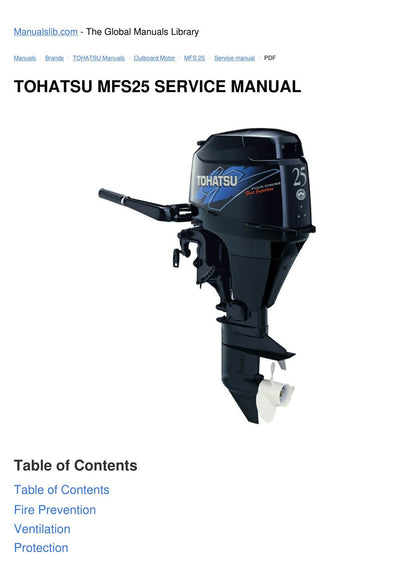 Tohatsu MFS25 MFS30 Outboard Service Manual | 2006-2010 - sample page 2