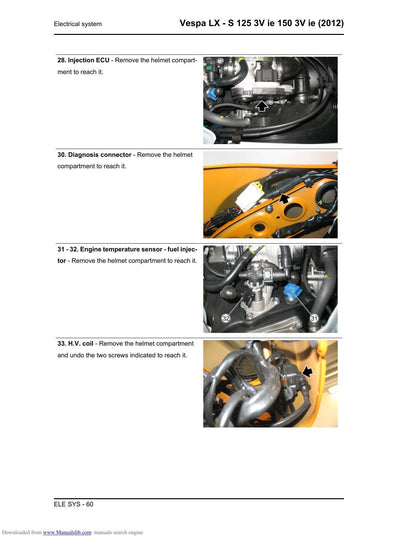 Vespa LX S 125 150 3V ie Scooter Service Manual | 2012-2016 - sample page 5