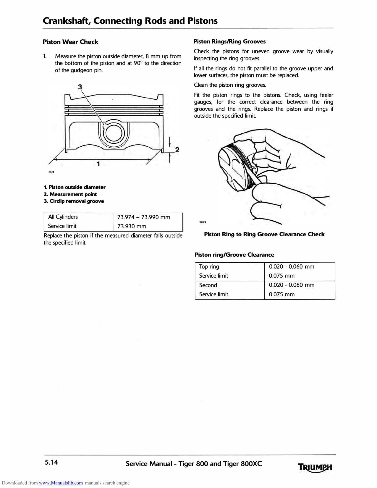Triumph Tiger 800 800XC Motorcycle Service Manual | 2011-2015 - sample page 5