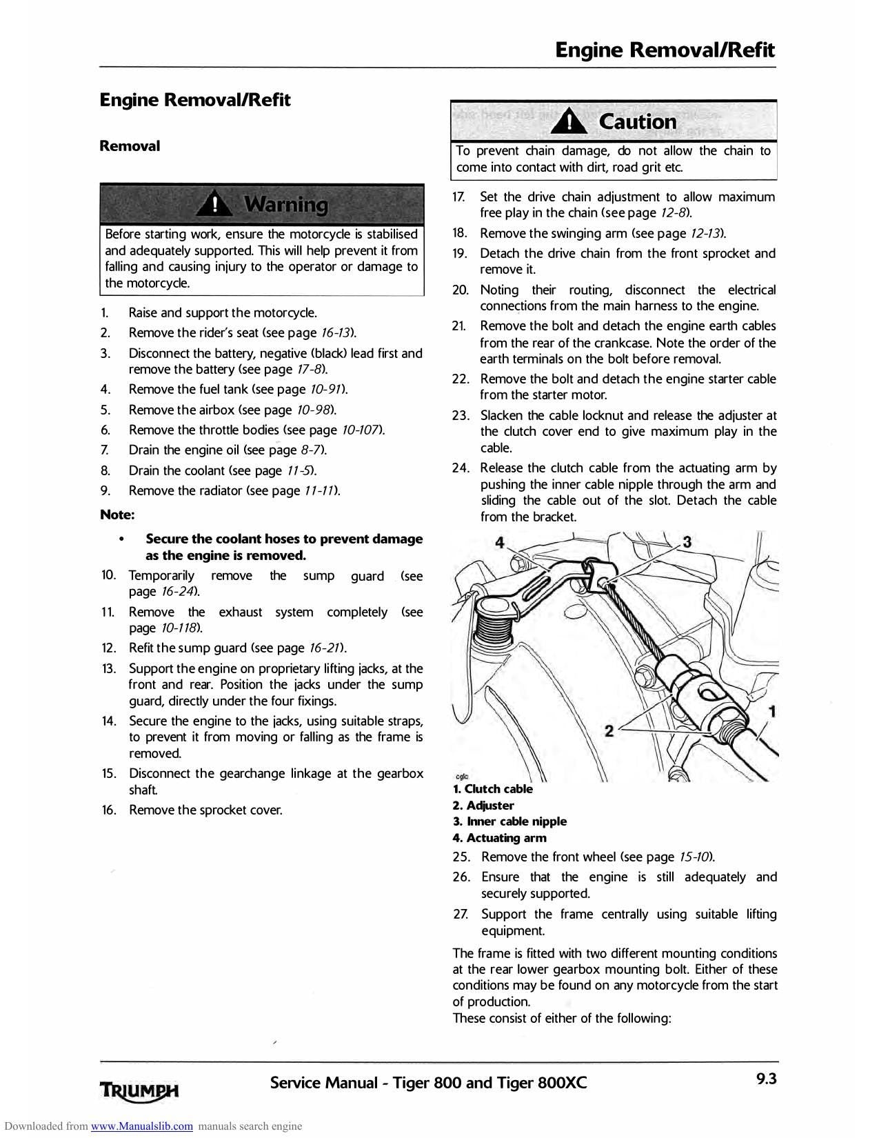 Triumph Tiger 800 800XC Motorcycle Service Manual | 2011-2015 - sample page 6