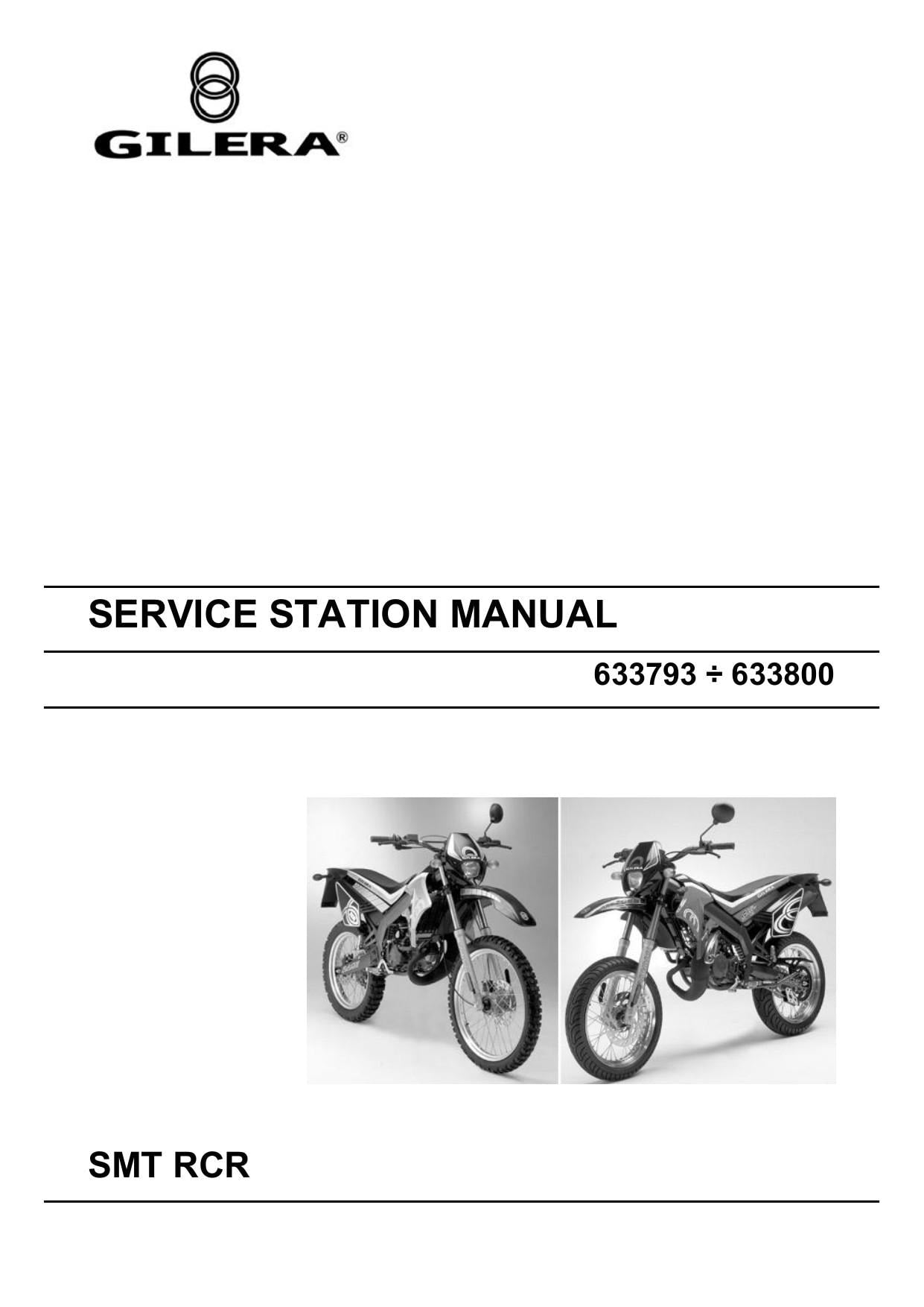 Gilera SMT RCR 50 Motorcycle Service Manual | 2005-2009 - sample page 2