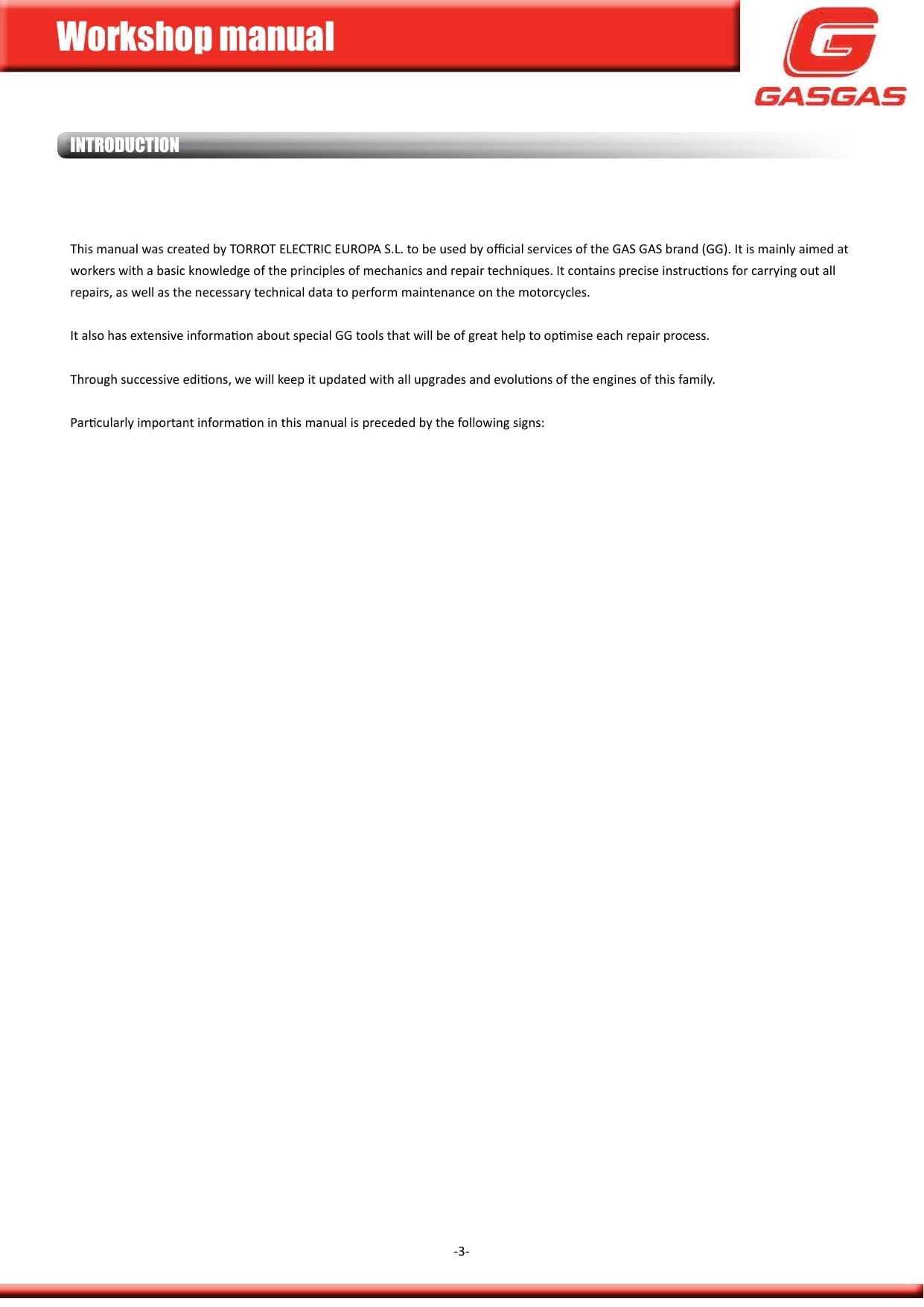 Gas Gas Enduro 2T 200 250 300 Motorcycle Service Manual | 2018-2022 - sample page 8