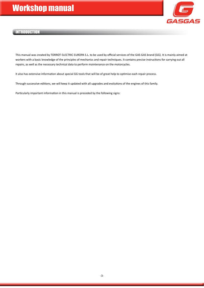 Gas Gas Enduro 2T 200 250 300 Motorcycle Service Manual | 2018-2022 - sample page 8