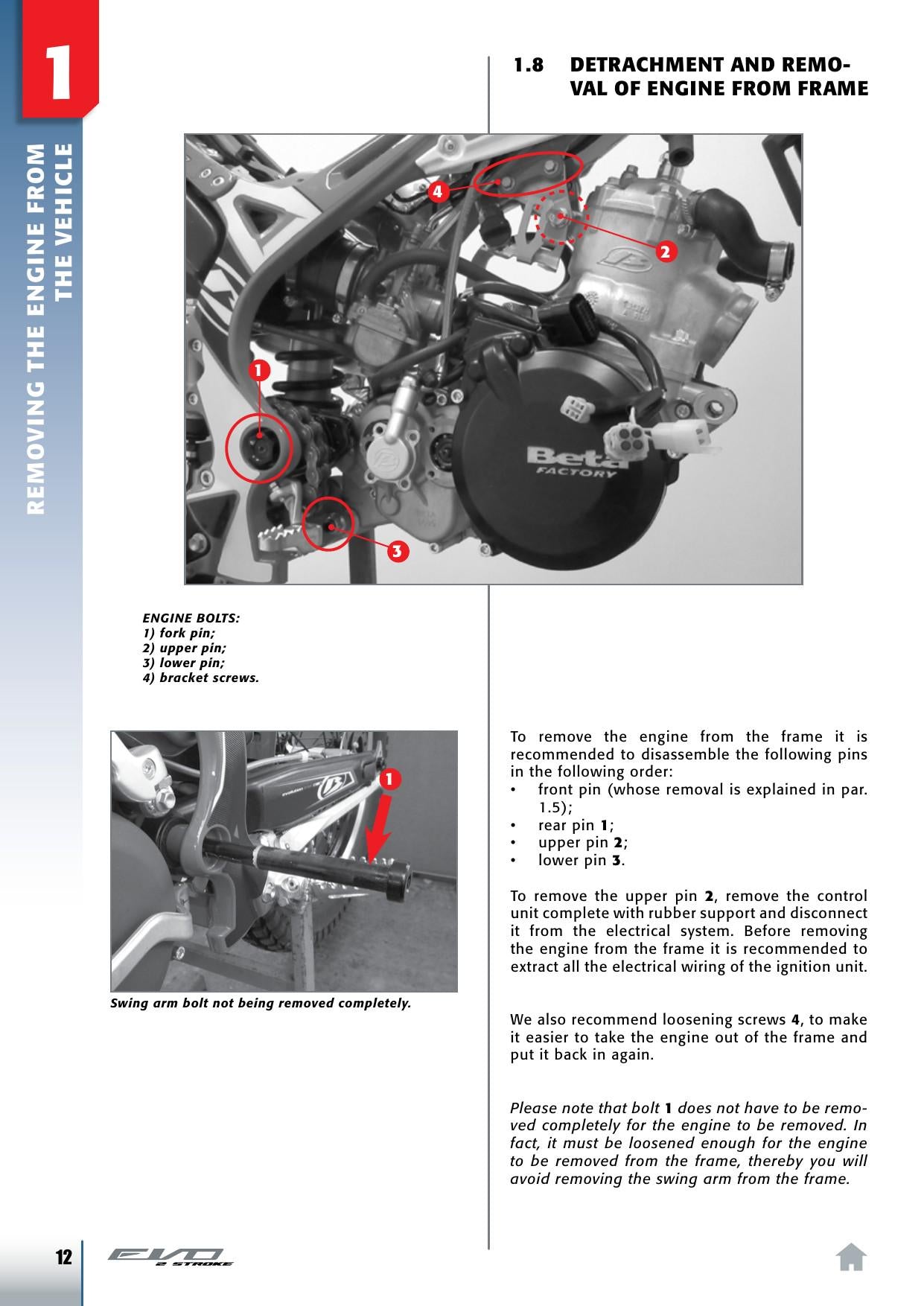 Beta EVO 2 Stroke 125 200 250 300 Motorcycle Service Manual | 2017-2022 - sample page 8
