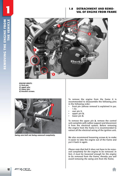 Beta EVO 2 Stroke 125 200 250 300 Motorcycle Service Manual | 2017-2022 - sample page 8