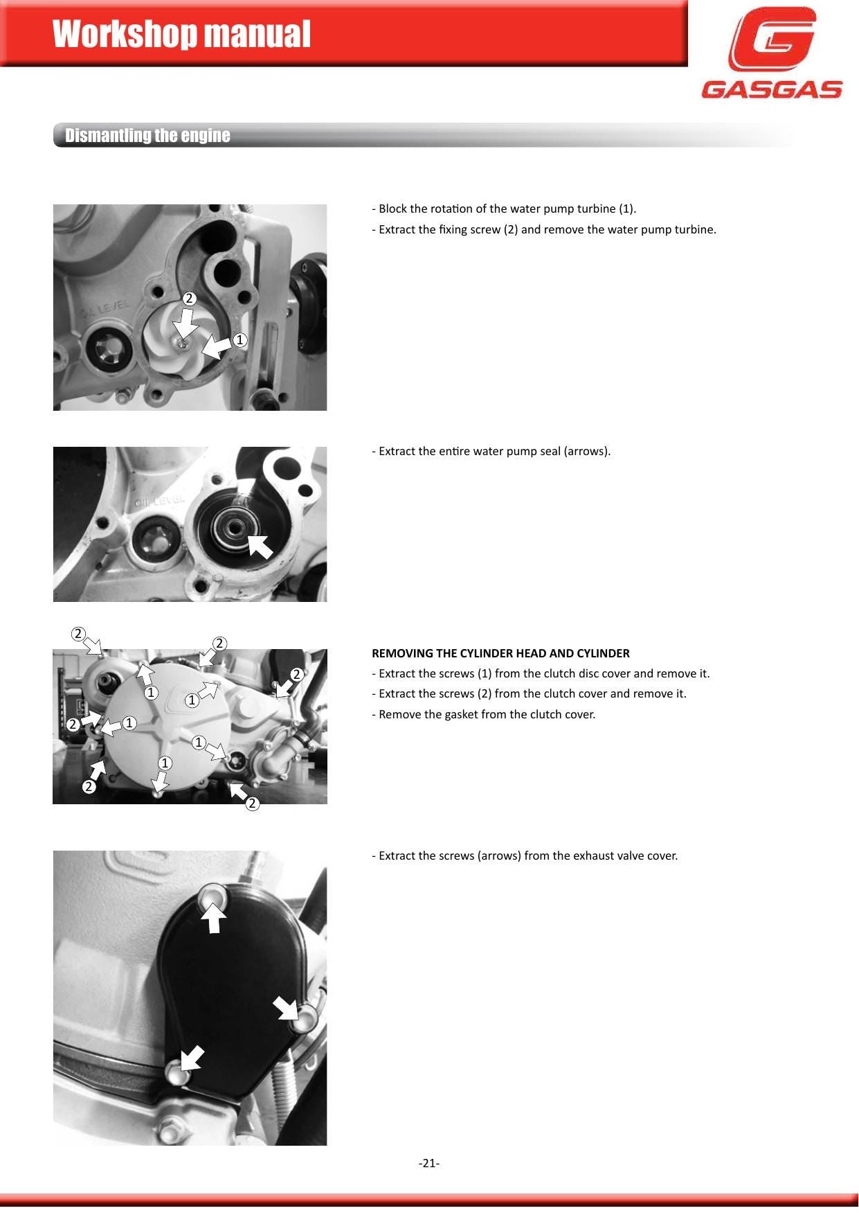 Gas Gas Enduro 2T 200 250 300 Motorcycle Service Manual | 2018-2022 - sample page 4