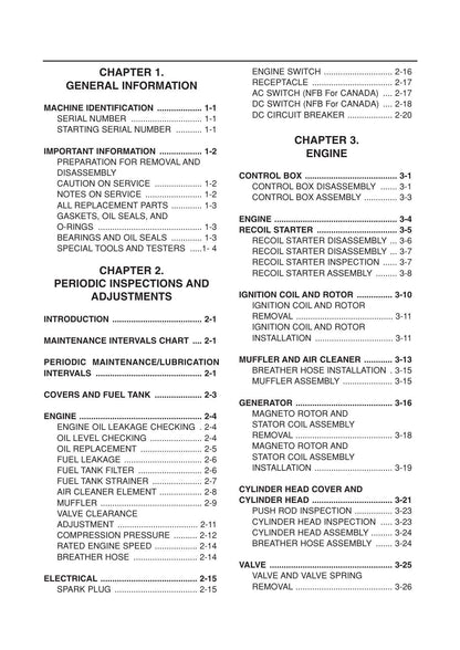 Yamaha EF2400iS Generator Service Manual | 2005-2009 - sample page 6