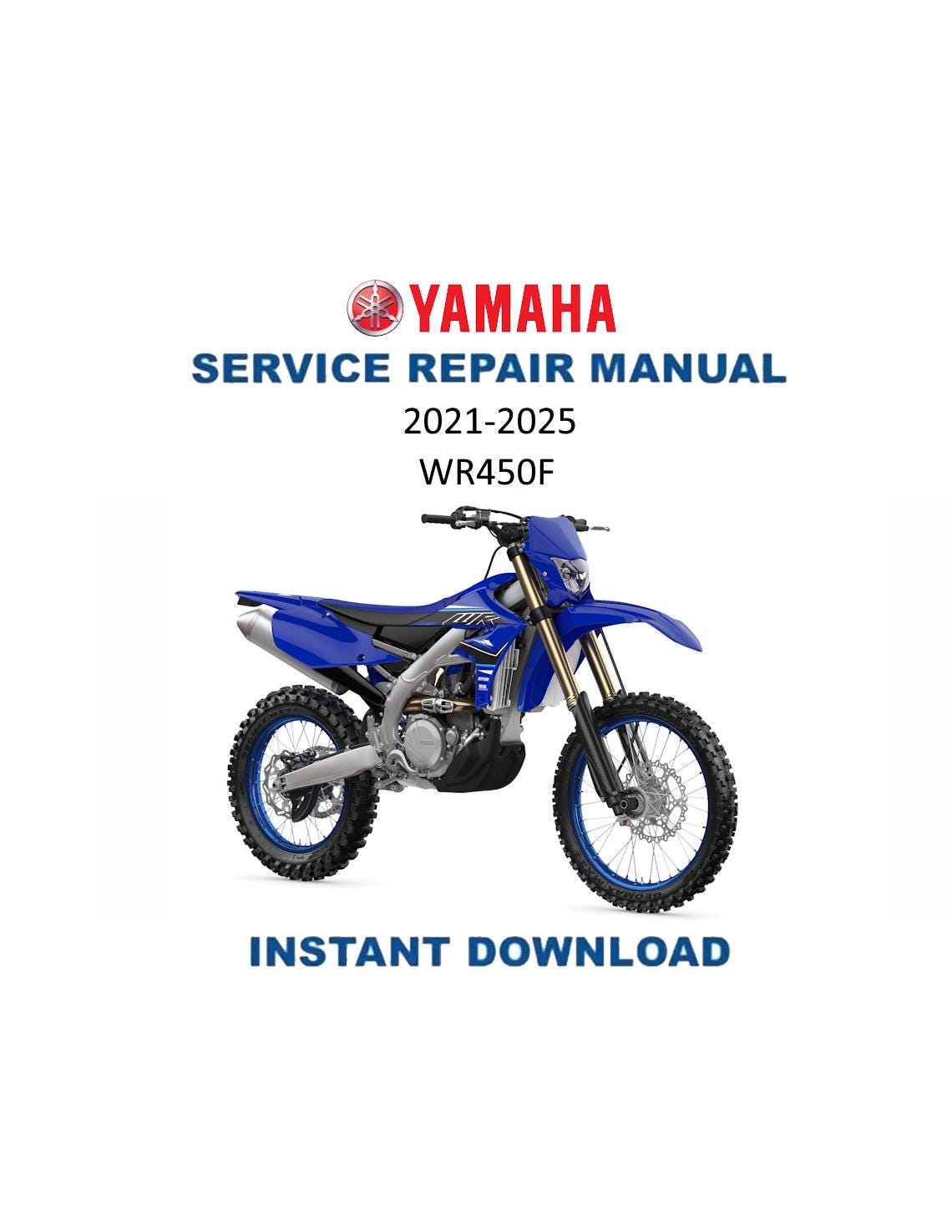 Yamaha WR450F Motorcycle Service Manual | 2021-2025 - Service Manual PDF Instant Download