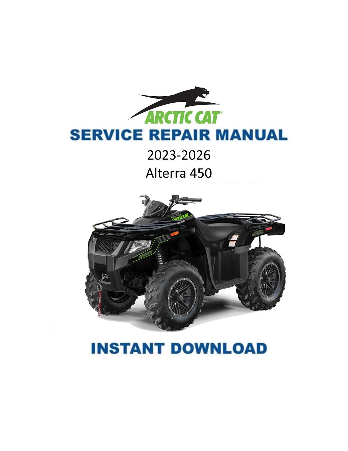 Arctic Cat Alterra 450 ATV Service Manual | 2023-2026 - Service Manual PDF Instant Download