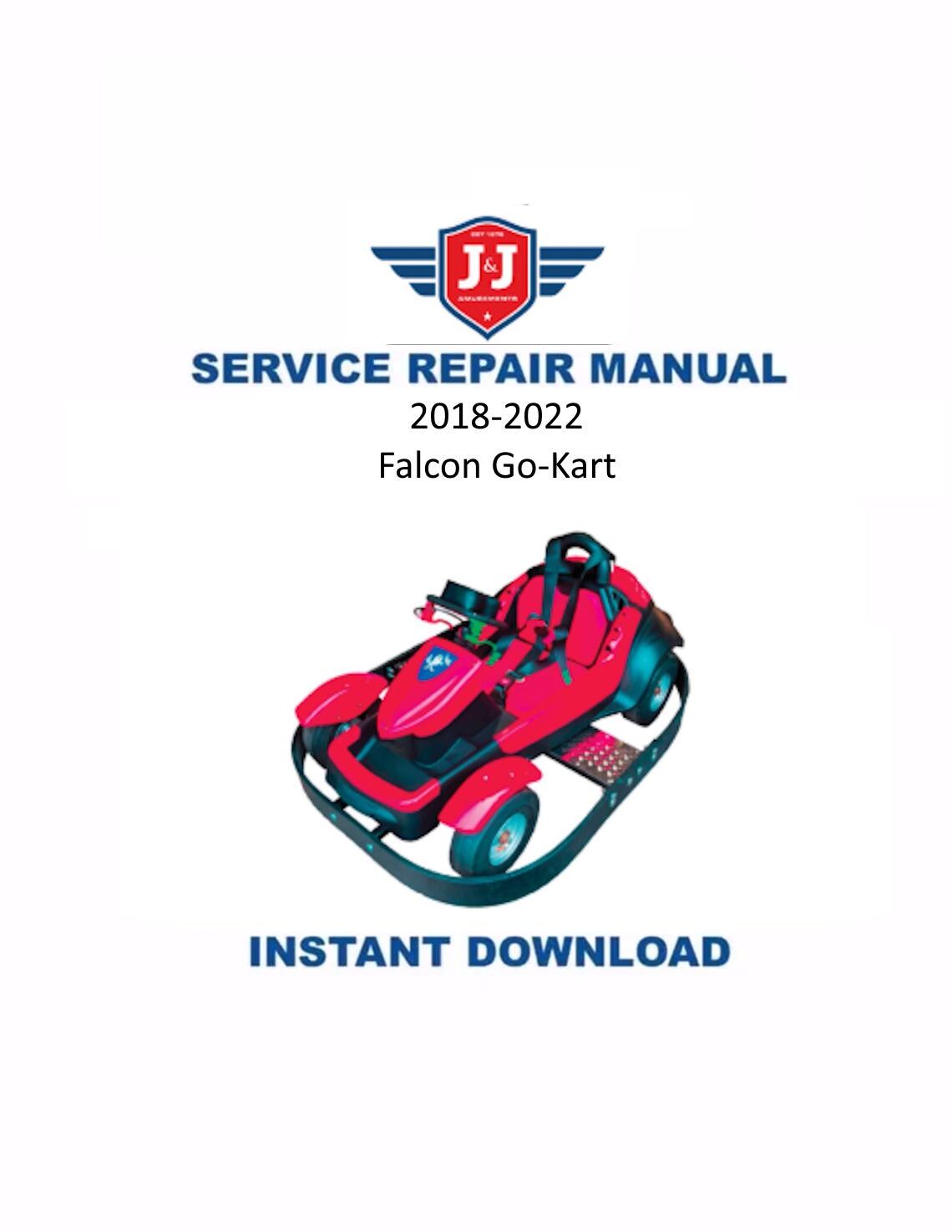 J&J Amusements Falcon Go-Kart Service Manual | 2018-2022 - Service Manual PDF Instant Download