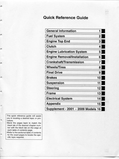 Kawasaki Super Sherpa KL250 Motorcycle Service Manual | 2001-2009 - sample page 4