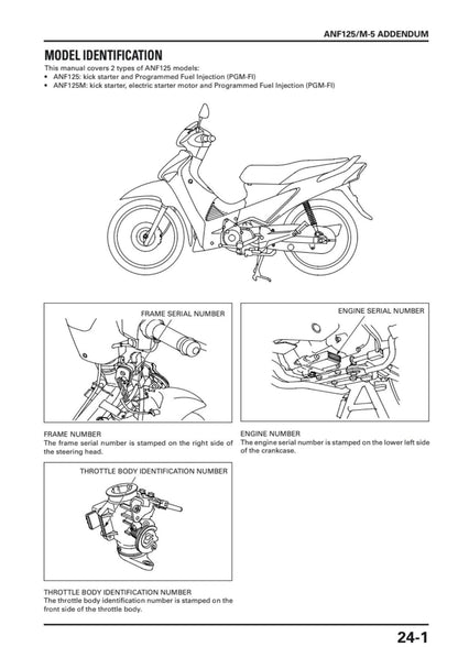 Honda ANF125 Innova Motorcycle Service Manual | 2005-2009 - sample page 2
