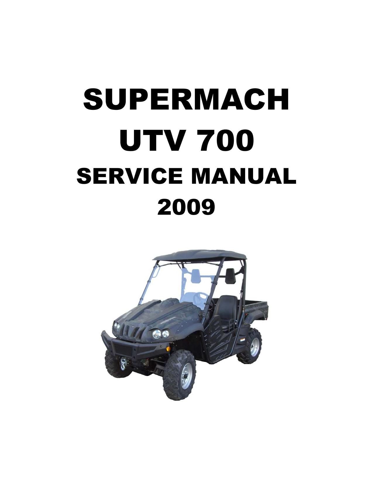 Supermach UTV 700 Service Manual | 2009-2013 - sample page 2