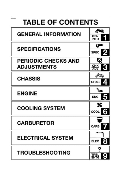 Yamaha DT125RE DT125X Motorcycle Service Manual | 2005-2009 - sample page 3