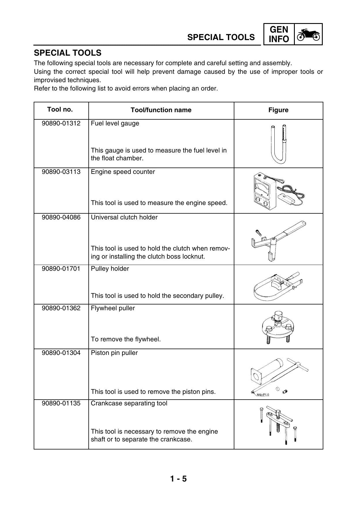 Yamaha XT125 Motorcycle Service Manual | 2006-2010 - sample page 6