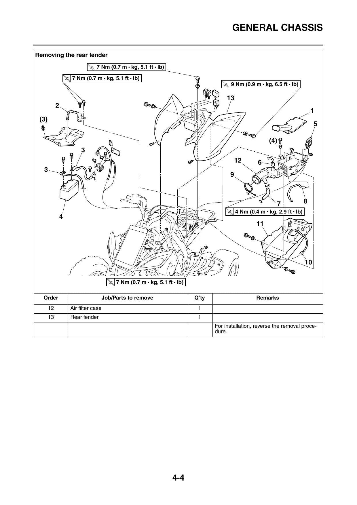 Yamaha Raptor 700R YFM70RY ATV Service Manual | 2009-2013 - sample page 5
