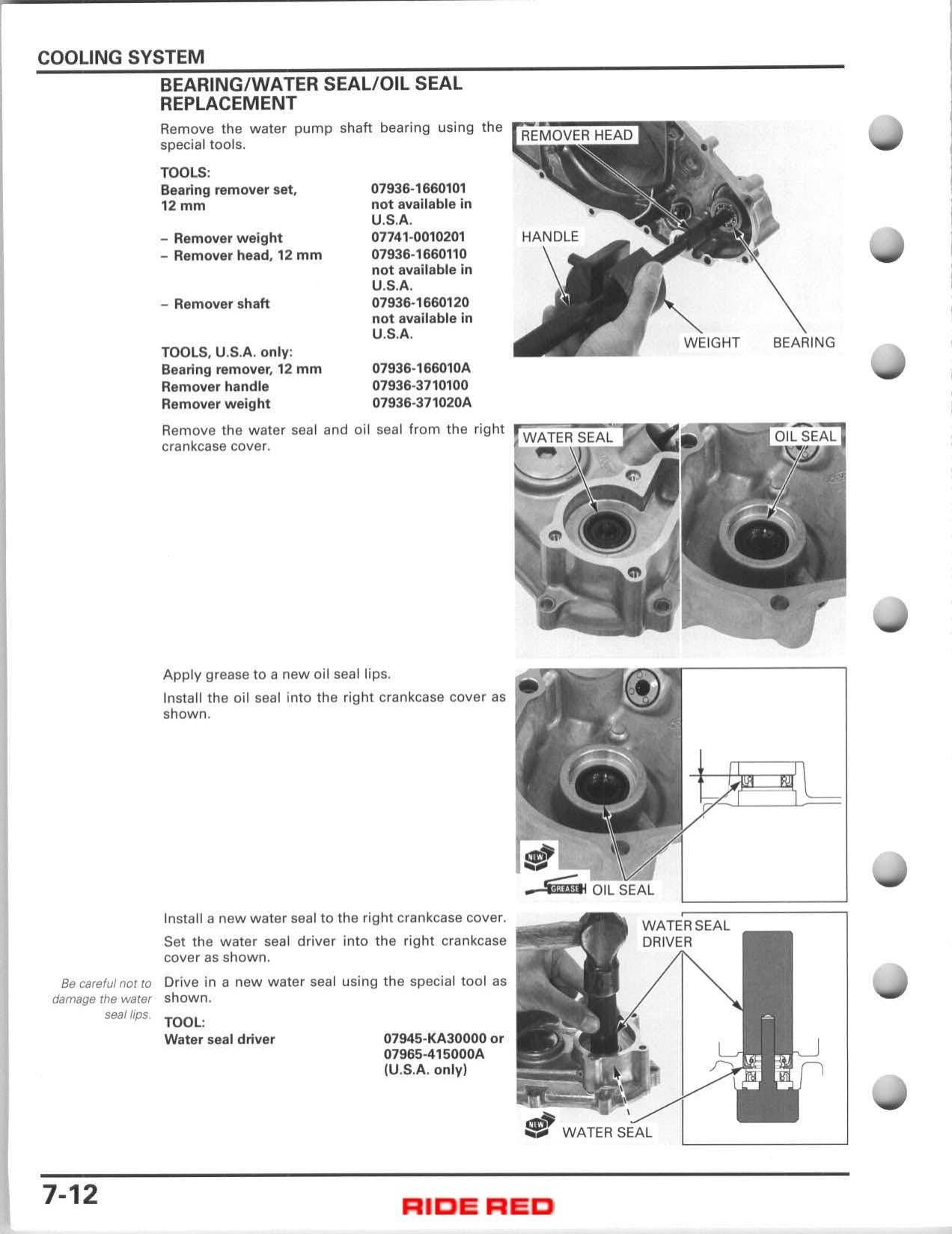 Honda CRF450R Motorcycle Service Manual | 2007-2008 - sample page 5