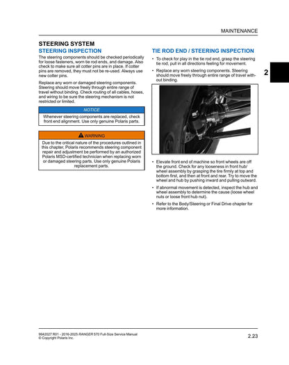 Polaris Ranger 570 UTV Service Manual | 2016-2025 - sample page 5