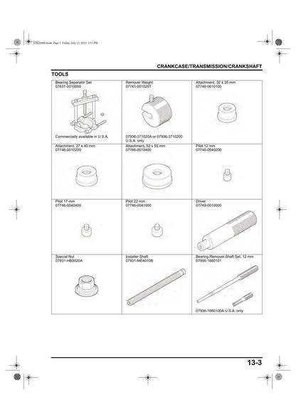 Honda Grom 125 Motorcycle Service Manual | 2013-2017 - sample page 10