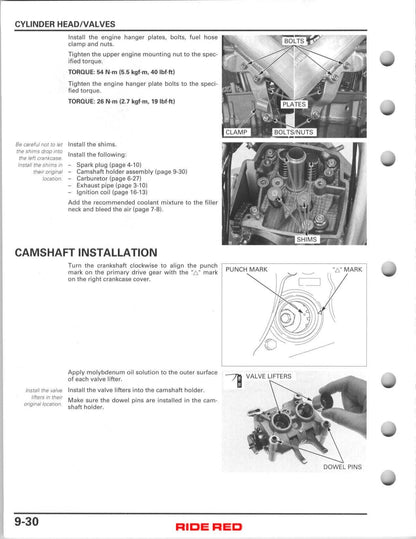 Honda CRF450R Motorcycle Service Manual | 2007-2008 - sample page 6