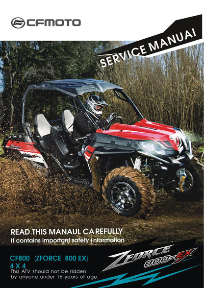 CFMoto ZForce 800 EX CF800 UTV Service Manual | 2013-2017 - sample page 2