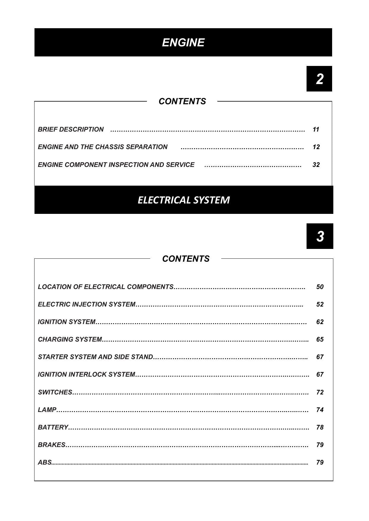 Benelli V302C Motorcycle Service Manual | 2023-2026 - sample page 8