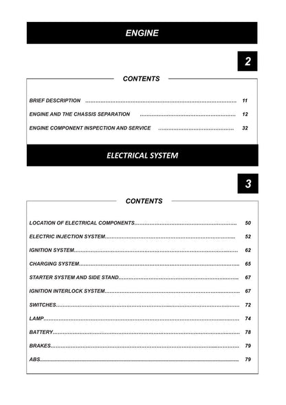 Benelli V302C Motorcycle Service Manual | 2023-2026 - sample page 8
