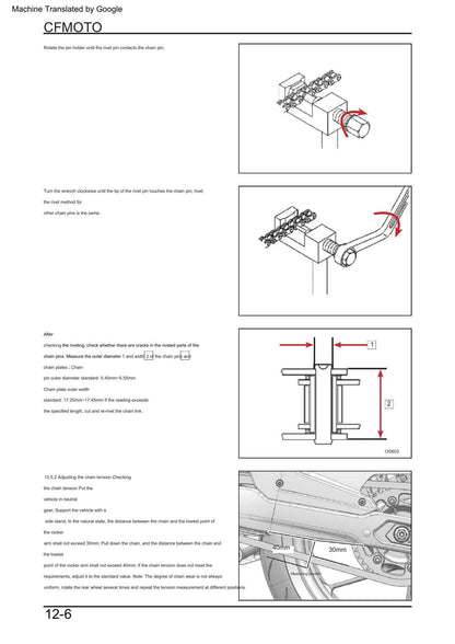 CFMoto 450MT Motorcycle Service Manual | 2023-2026 - sample page 4