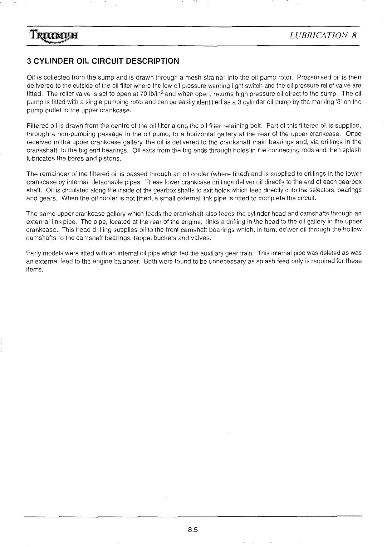 Triumph T300 750 1200 Motorcycle Service Manual | 1991-1999 - sample page 10