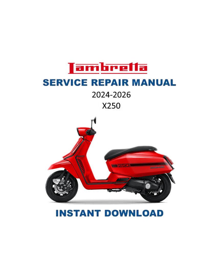 Lambretta X250 Motorcycle Service Manual | 2024-2026 - Service Manual PDF Instant Download