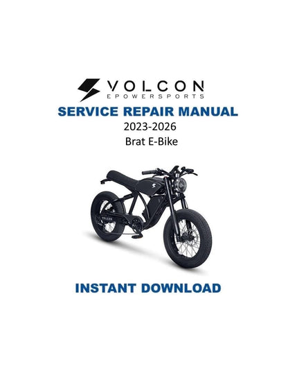 Volcon Brat E-Bike Electric Motorcycle Service Manual | 2023-2026 - Service Manual PDF Instant Download