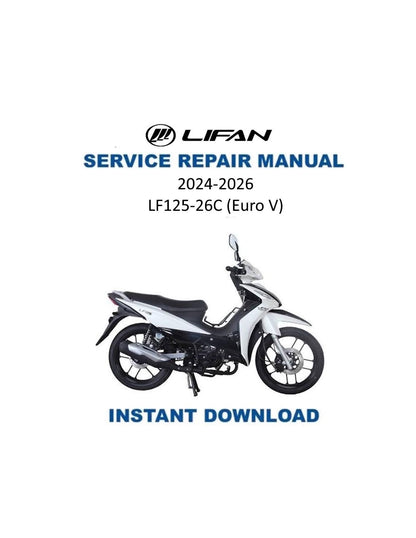 Lifan LF125-26C Motorcycle Service Manual | 2024-2026 - Service Manual PDF Instant Download