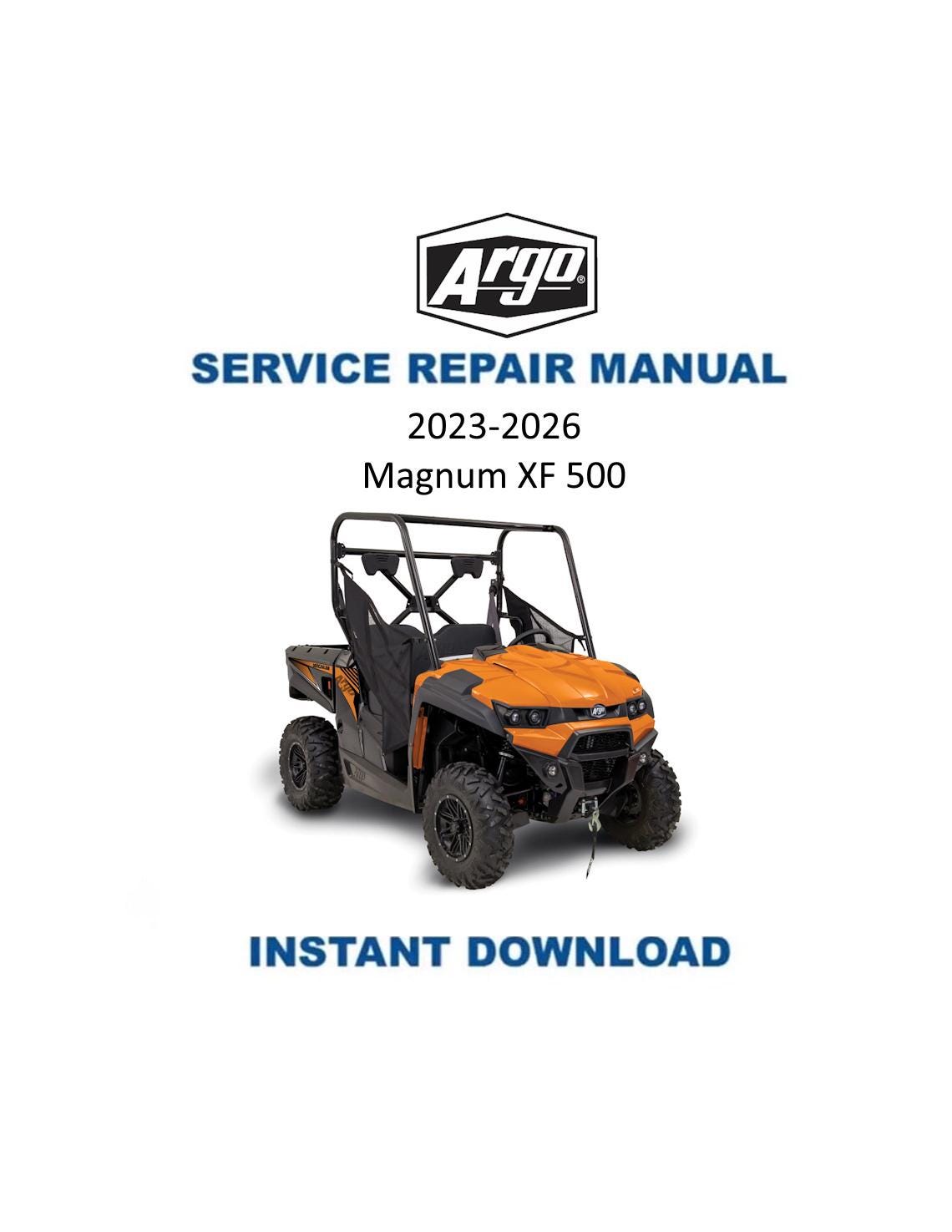Argo Magnum XF 500 UTV Service Manual | 2023-2026 - Service Manual PDF Instant Download
