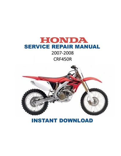 Honda CRF450R Motorcycle Service Manual | 2007-2008 - Service Manual PDF Instant Download