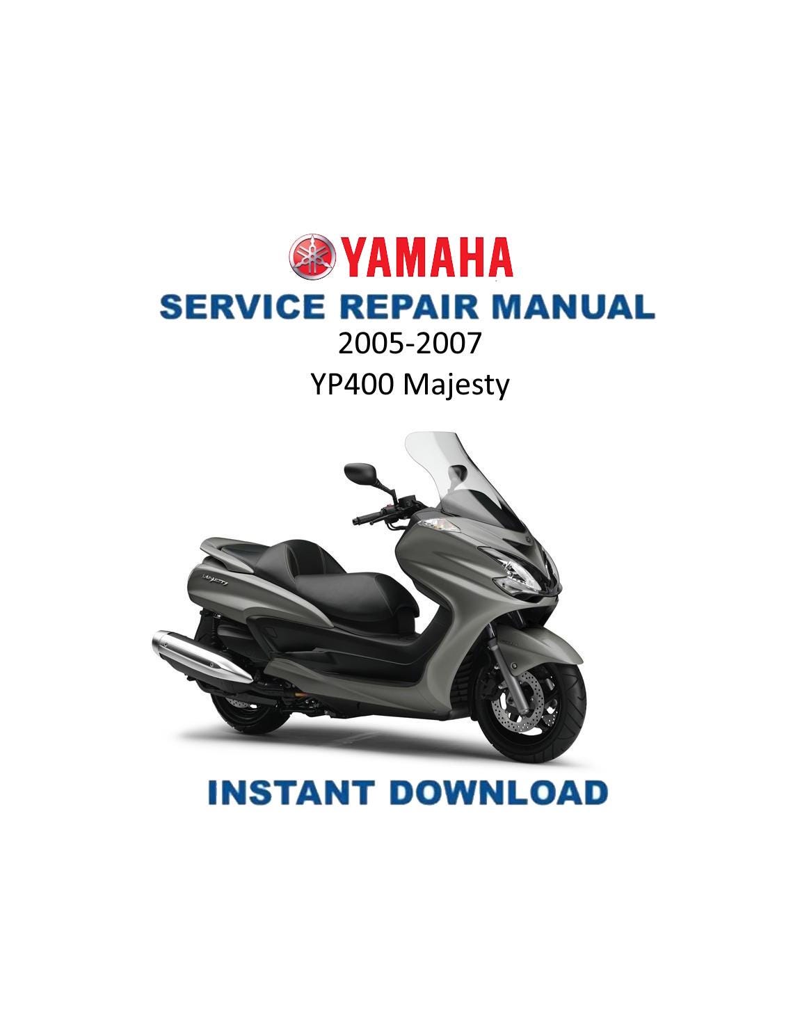Yamaha YP400 Majesty Scooter Service Manual | 2005-2007 - Service Manual PDF Instant Download