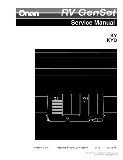 Onan KY KYD RV GenSet Generator Service Manual | 2006-2010 - sample page 2