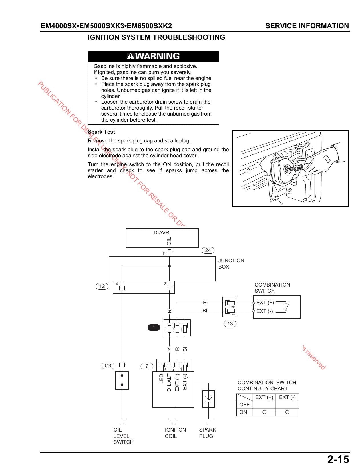 Honda EM4000SX EM5000SXK3 EM6500SXK2 Generator Service Manual | 2011-2015 - sample page 6