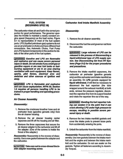 Cummins Onan BGE NHE Emerald Plus RV Generator Service Manual | 1994-1998 - sample page 7