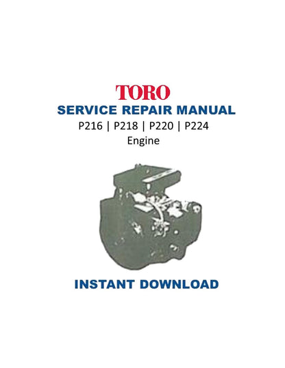 Onan Toro Power Plus P216 P218 P220 P224 Tractor Service Manual - Service Manual PDF Instant Download