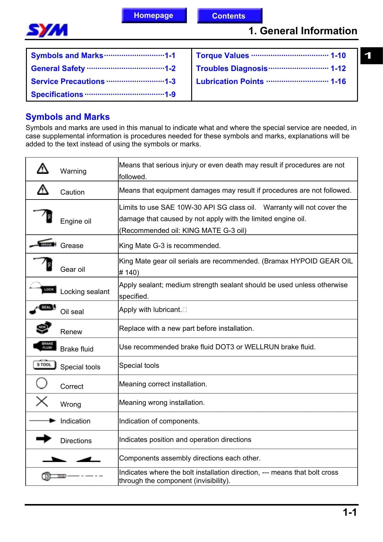 SYM GTS 250 Joymax 250 Scooter Service Manual | 2005-2009 - sample page 4