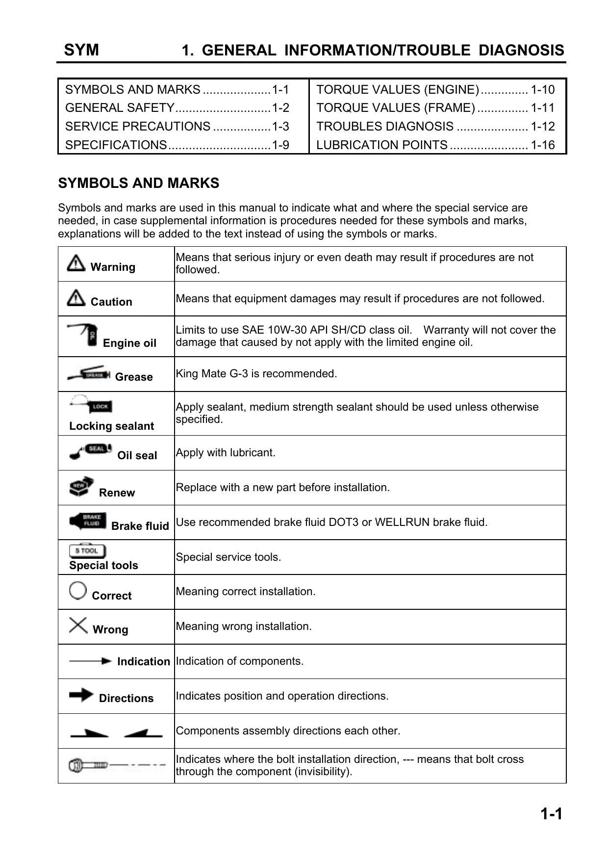 SYM Fiddle II 50cc Scooter Service Manual | 2005-2009 - sample page 4