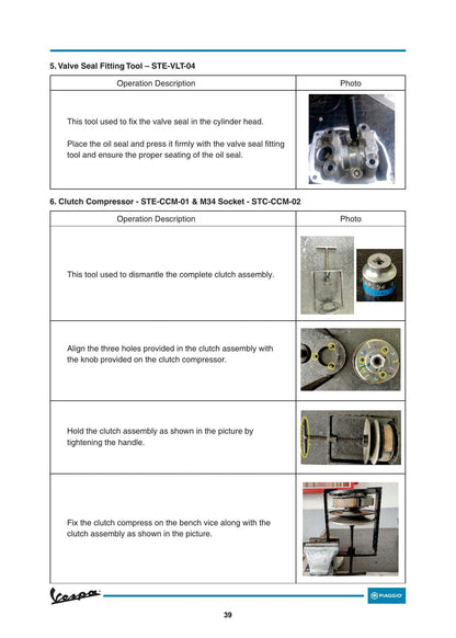 Vespa VXL SXL LX zx 125 149 Scooter Service Manual | 2021-2025 - sample page 2