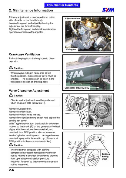 SYM Euro MX 125 Motorcycle Service Manual | 2003-2007 - sample page 5